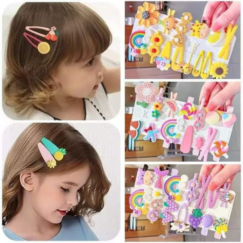 Baby Girl 14 pieces Hair Clip Set for Kids' Hair Accessories, 14 Pieces