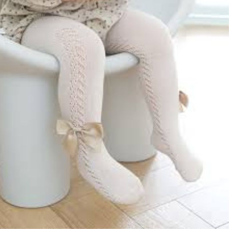 Newborn Baby bow knot baby children's pantyhose girls' socks Leggings Knitted Colorful Kids Stockings Baby Girls Tights Cotton